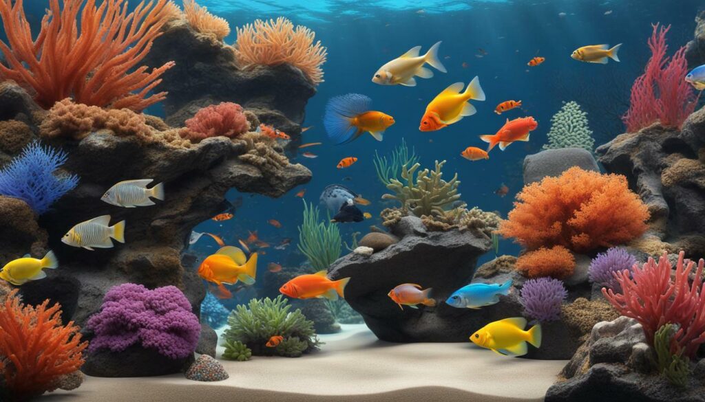 aquarium fish and fish food