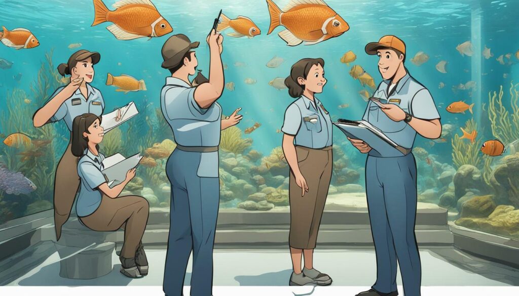aquarium fish depot staff providing expert guidance and care advice