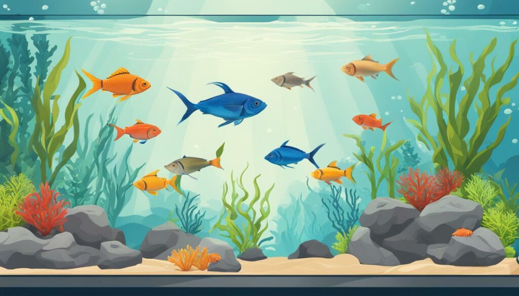 aquarium fish laying on bottom