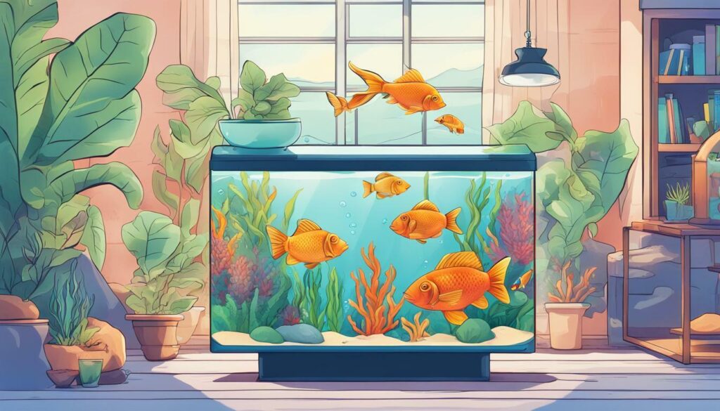 fish in a fish tank
