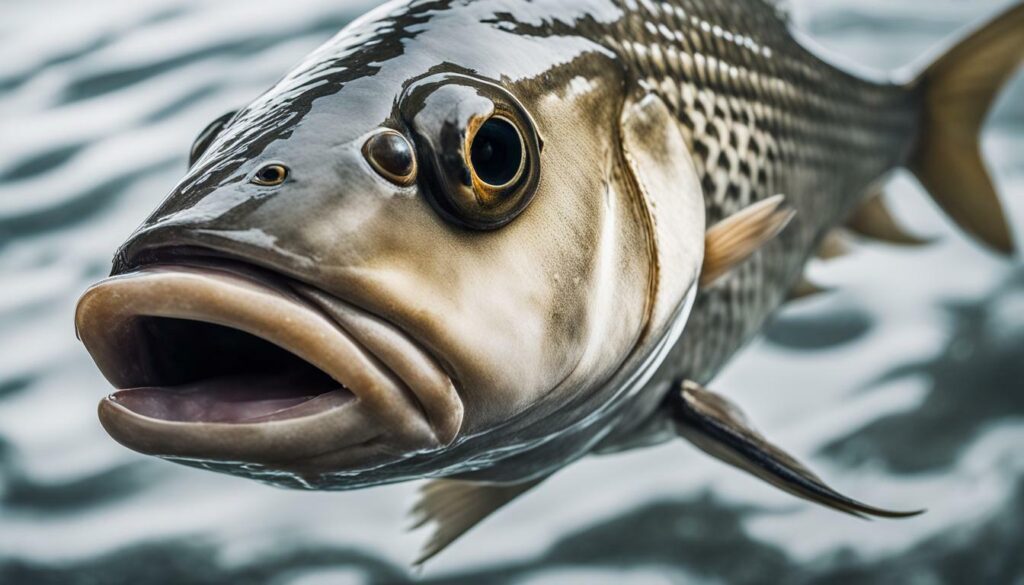 fish showing open mouth symptom