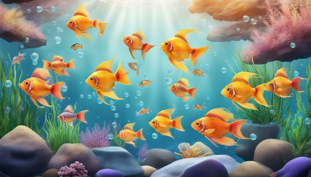 fish swimming in aquarium
