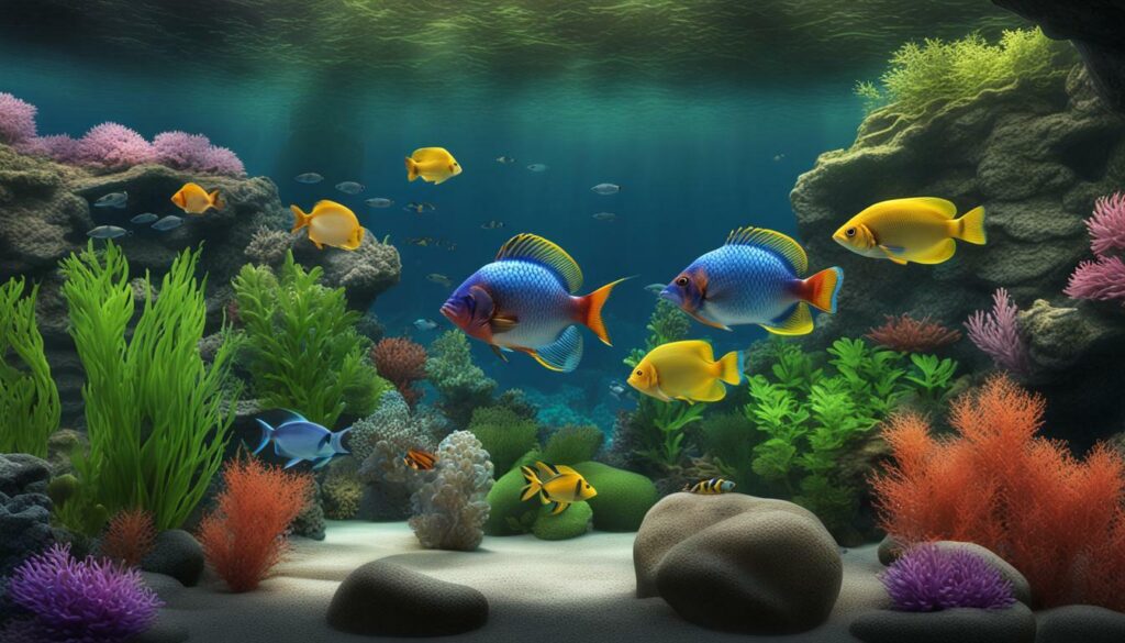 large fish aquarium