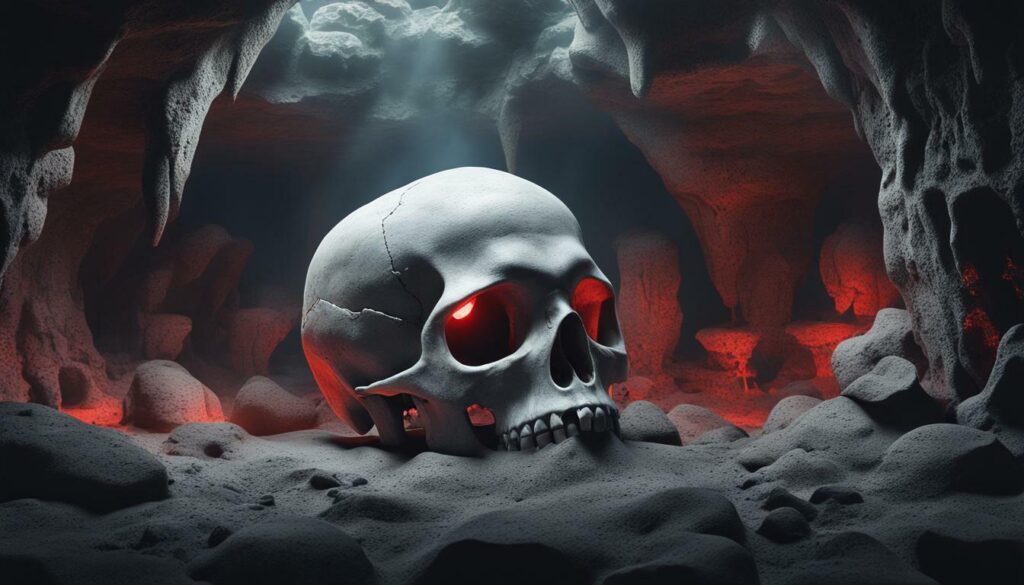 skull cave decoration