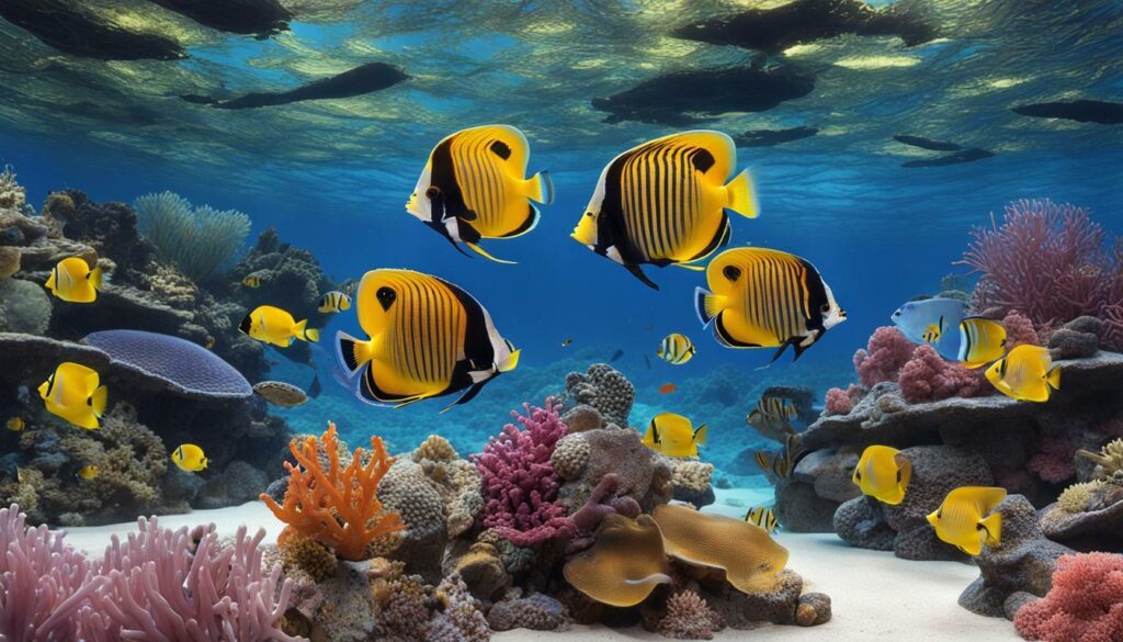 tropical large aquarium fish